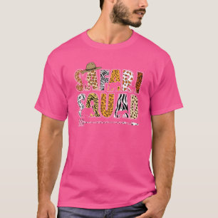 サファリスクワッドアフリカ動物スキンサファリマッチングG Tシャツ