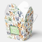 サファリスタイル：ジャングルベビーシャワー フェイバーボックス (オープン)