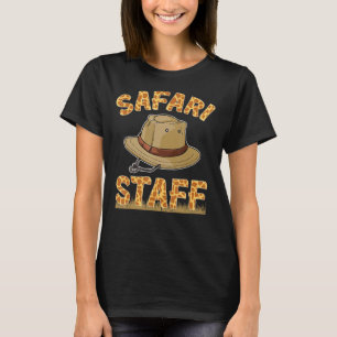 サファリスタッフズーキーパーをテーマにした誕生日パーティーひき Tシャツ