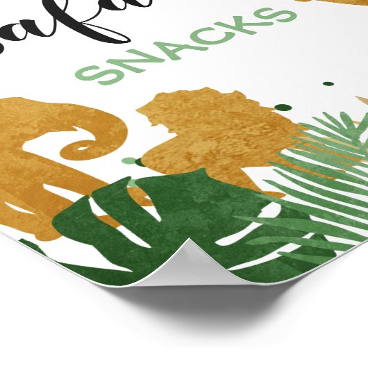 サファリスナックの看板ジャングルフードテーブルデコール ポスター (角)