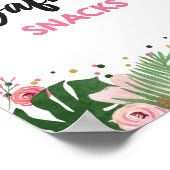 サファリスナックトロピカルサファリガール誕生日サイン ポスター (角)