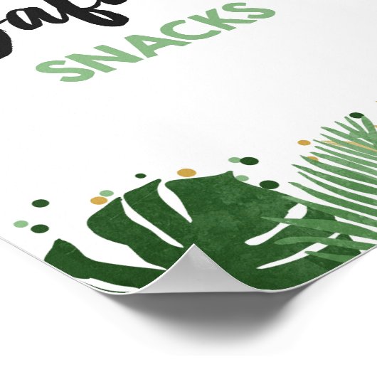 サファリスナックトロピカルサファリボーイ誕生日標識 ポスター (角)