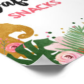 サファリスナックフードアニマルガール誕生日看板 ポスター (角)