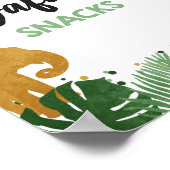 サファリスナックワイルドアニマルズ金ゴールド誕生日パーティー ポスター (角)