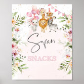 サファリスナック誕生日フードテーブル ポスター (正面)