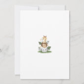 サファリスペインのベイビーシャワーボーイへの招待 招待状 (裏面)