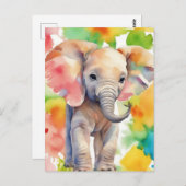 サファリセレニティエレファント ポストカード (正面/裏面)