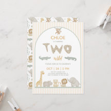 サファリセージグリーンとイエローのTwo Wild 2歳の誕生日