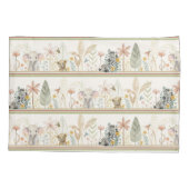 サファリゼブラエレファントライオンジャングルリーフ男の赤ちゃん 枕カバー (裏面)