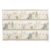 サファリゼブラエレファントライオンジャングルリーフ男の赤ちゃん 枕カバー (正面)