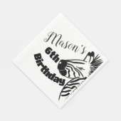 サファリゼブラハンドドロードパーティー誕生日 スタンダードランチョンナプキン (角)