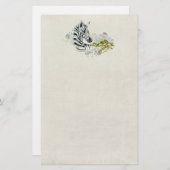 サファリゼブラワイルドエキゾチックの水彩動物 便箋 (正面/裏面)