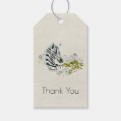 サファリゼブラワイルドエキゾチック動物ありがとう ギフトタグ (正面)