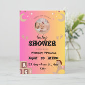 「サファリソイレ:ベルナデットの赤ちゃんシャワーのお祝い 招待状 (スタンド正面)