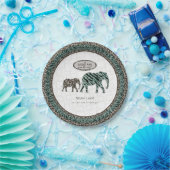 サファリゾーンズリトルマン男の赤ちゃんゼブラシャワー ペーパープレート (パーティー)