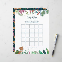 サファリタイガービンゴベビーシャワーゲーム