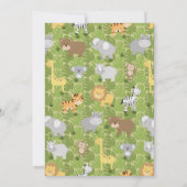 サファリタイガーベビーシャワーボーイ招待状 招待状 (裏面)