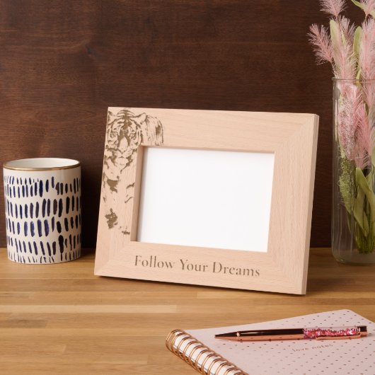 サファリタイガー動物 レーザー彫刻フレーム (左)