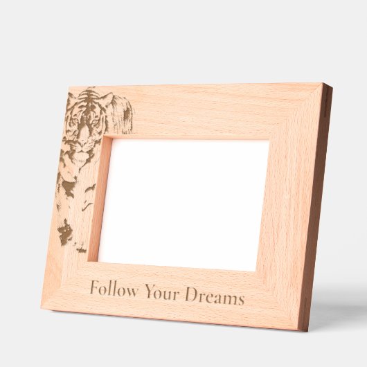 サファリタイガー動物 レーザー彫刻フレーム (左)