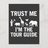 サファリツアーガイド動物園の動物バケーションワイルド ポストカード (正面)