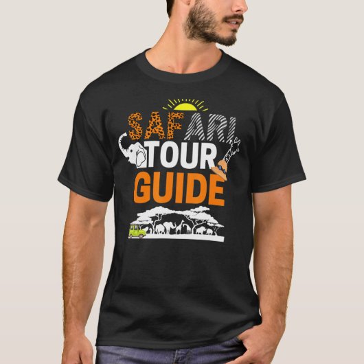 サファリツアーガイドAfrica 4 Tシャツ (正面)