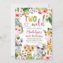 サファリツーワイルドガール2nd誕生日招待状