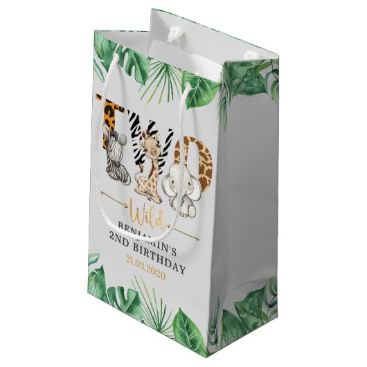 サファリツーワイルドバースデーパーティスモール抱き枕 スモールペーパーバッグ (裏面アングル)
