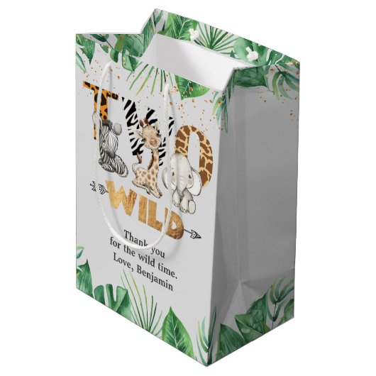 サファリツーワイルドバースデーパーティミディアム抱き枕 ミディアムペーパーバッグ (裏面アングル)