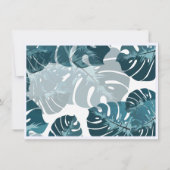 サファリツーワイルド誕生日フォトグリーナリー&金ゴールド 招待状 (裏面)