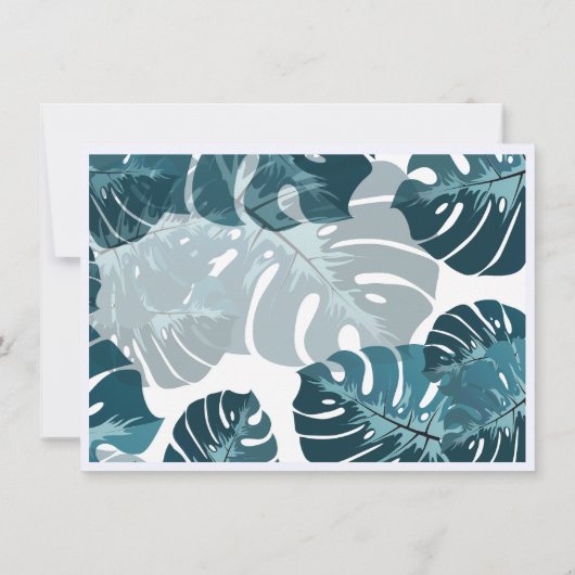 サファリツーワイルド誕生日フォトグリーナリー&金ゴールド 招待状 (裏面)