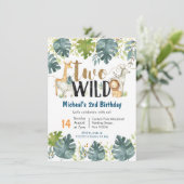 サファリツーワイルド2歳の誕生日招待状 招待状 (スタンド正面)