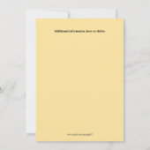 サファリテーマのスランバーパジャマの子供 招待状 (裏面)