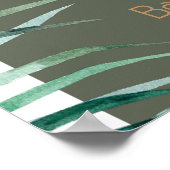 サファリテーマウェルカムサインベビーシャワー ポスター (角)