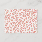 サファリテーマガールベビーシャワーブックリクエスト エンクロージャーカード (裏面)