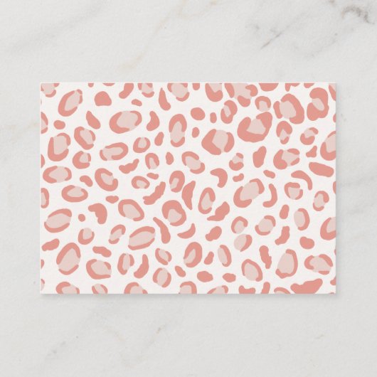 サファリテーマガールベビーシャワーブックリクエスト エンクロージャーカード (裏面)