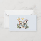 サファリテーマベビーシャワーおむつラッフルチケット ノートカード (裏面)