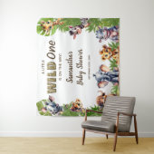 サファリテーマベビーシャワーウェルカムサイン タペストリー (インサイチュ)