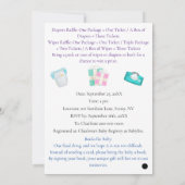 サファリテーマベビーシャワーフラット招待状 招待状 (裏面)