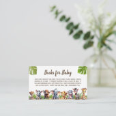 サファリテーマベビーシャワーブックベビー エンクロージャーカード (スタンド正面)