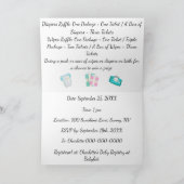 サファリテーマベビーシャワー折り畳み招待状 シーズンカード (内部)