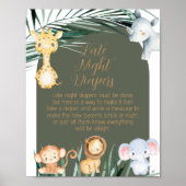 サファリテーマ深夜おむつことわざ ポスター (正面)