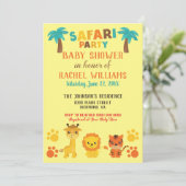 サファリテーマ男女兼用ベビーシャワー 招待状 (スタンド正面)