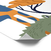 サファリテーマ誕生日お気に入りサイン ポスター (角)