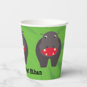 サファリテーマ誕生日ヒッポ 紙コップ (裏面)