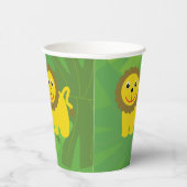 サファリテーマ誕生日ライオン 紙コップ (右)