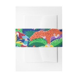 サファリテーマ誕生日レインボーカラフルパーティー 招待状ベリーバンド