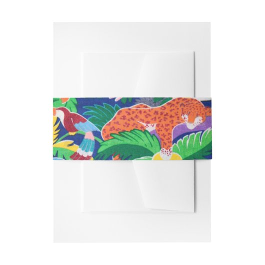 サファリテーマ誕生日レインボーカラフルパーティー 招待状ベリーバンド (正面例)