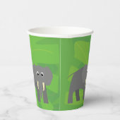サファリテーマ誕生日 – ゾウ 紙コップ (右)
