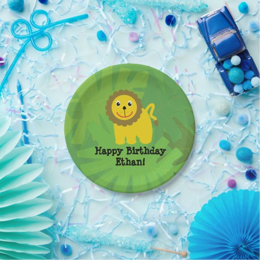 サファリテーマ誕生日 ペーパープレート (パーティー)