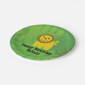 サファリテーマ誕生日 ペーパープレート (アングル)